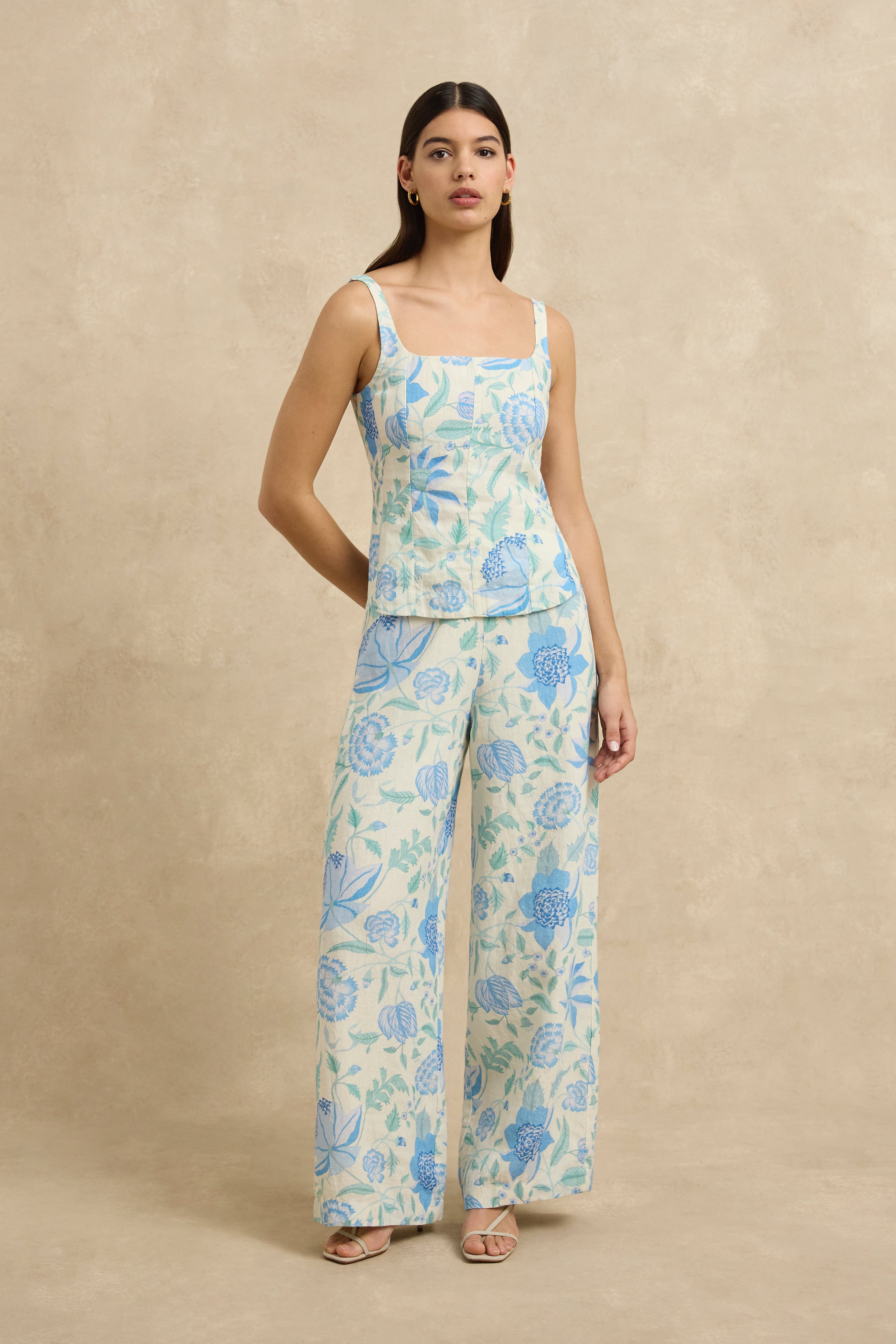 Roshi Pant - Shellflower Ivory