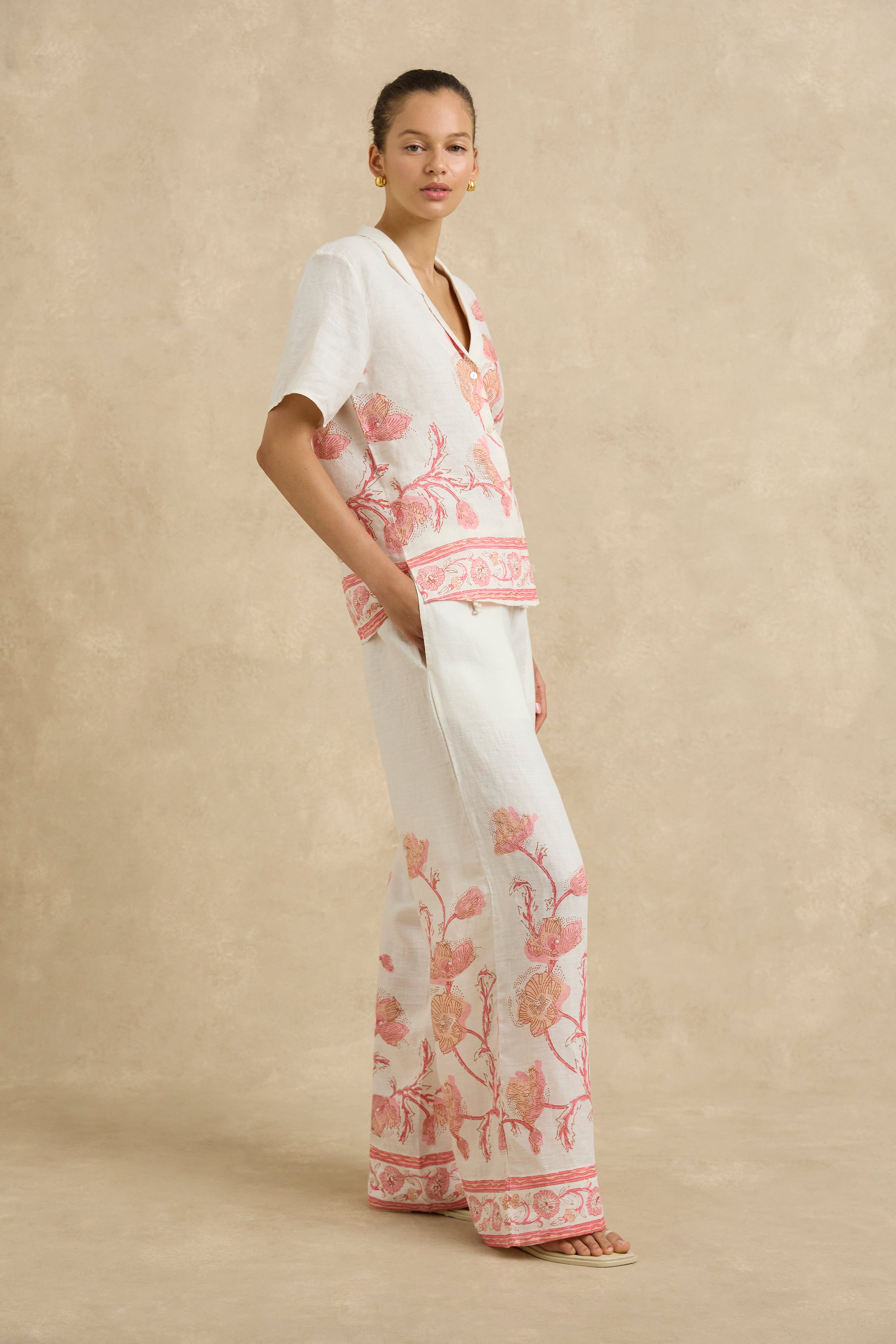 Florentine Pant - Hibiscus Bloom Pink